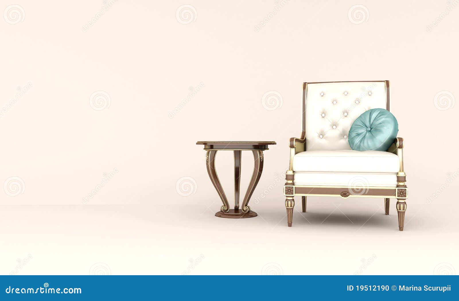 3d classic interiors stock photo. Image of retro, shiny - 19512190