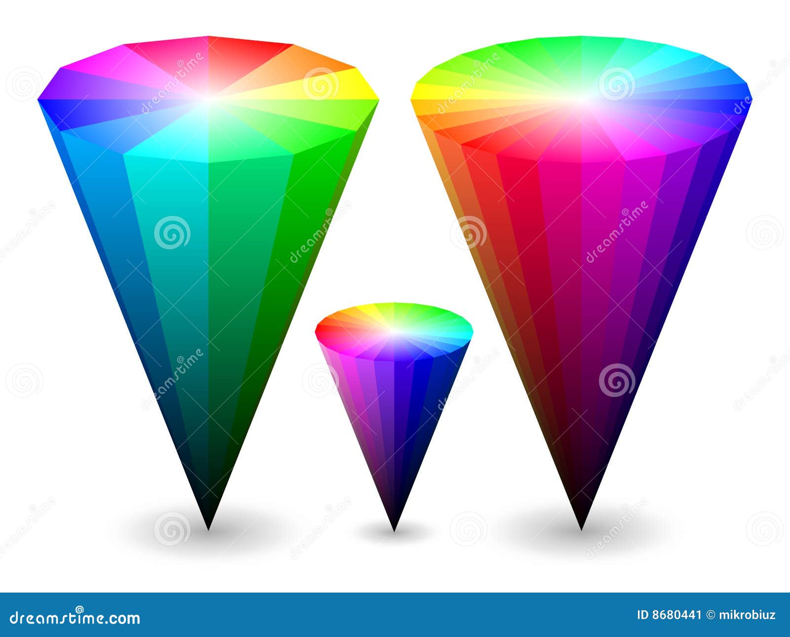 palette 8 color rainbow Image 3D  Color Stock 8680441  Cones Image: