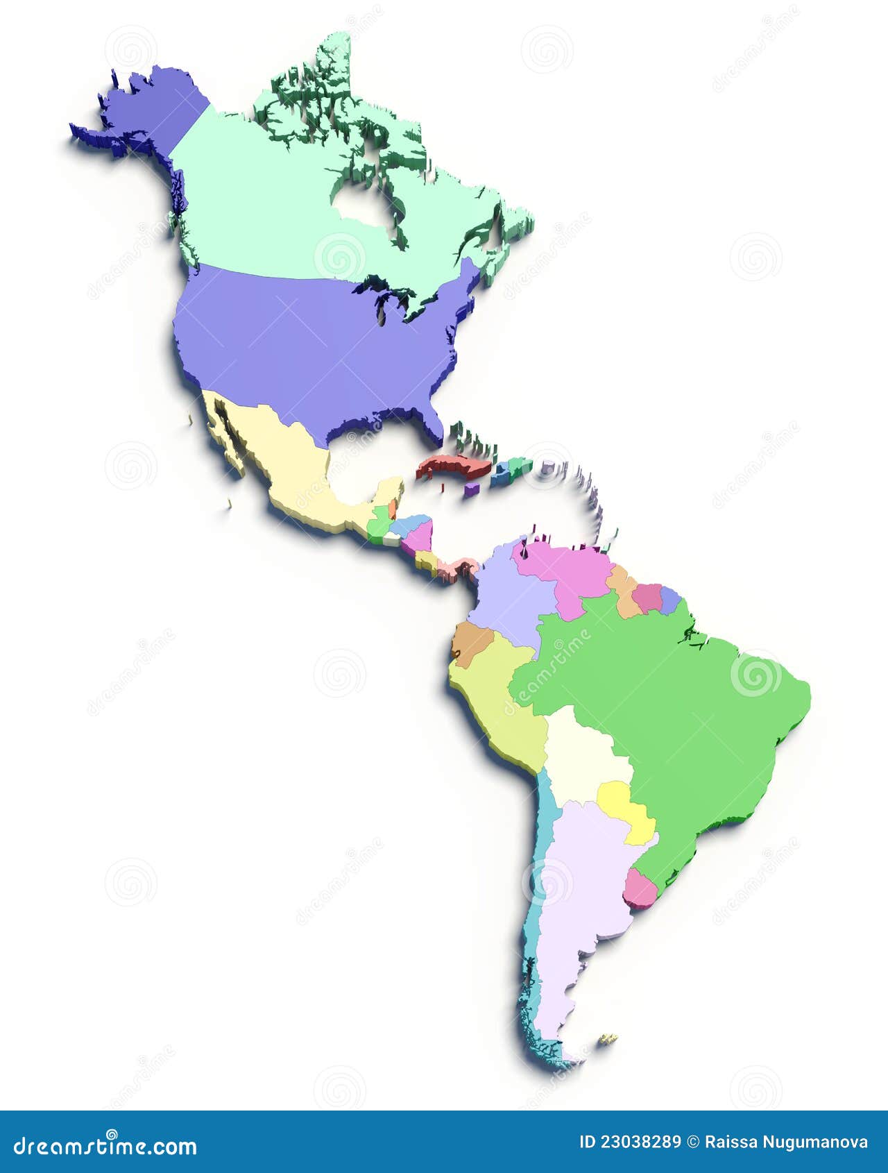 North America And South America Map