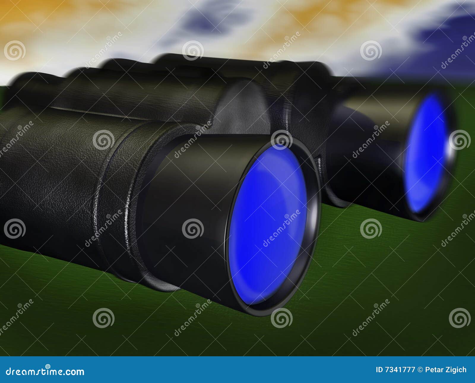 3d concept binocular stock illustration. Illustration of close 7341777