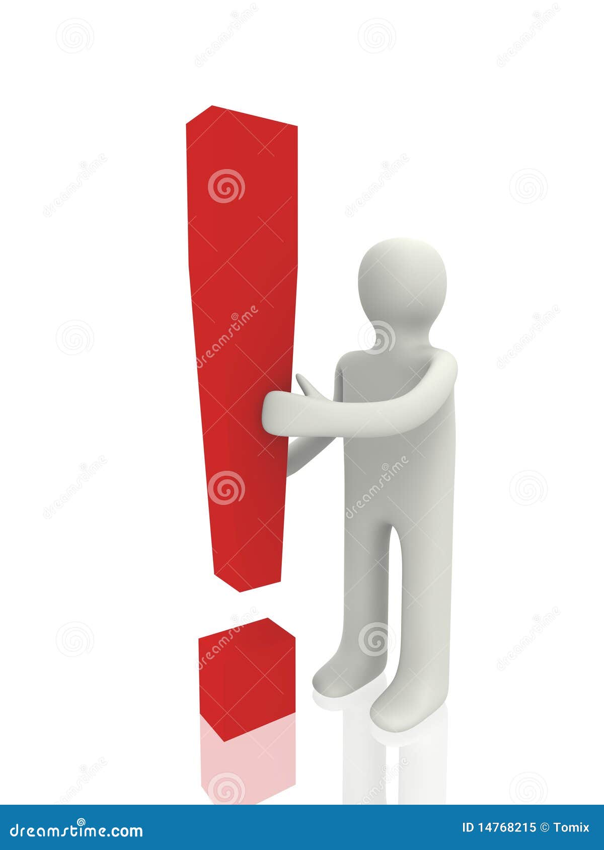 3d exclamation sign stock illustration. Illustration of safety - 14768215