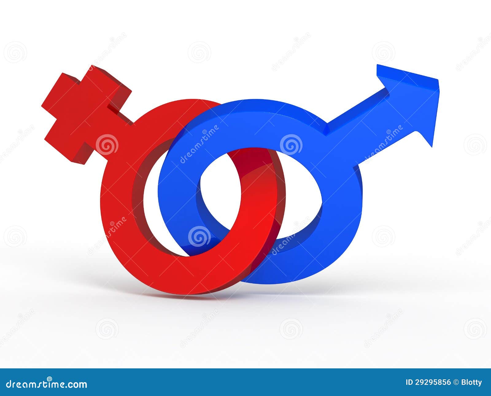 3d Femal And Male Sign On White Background Stock