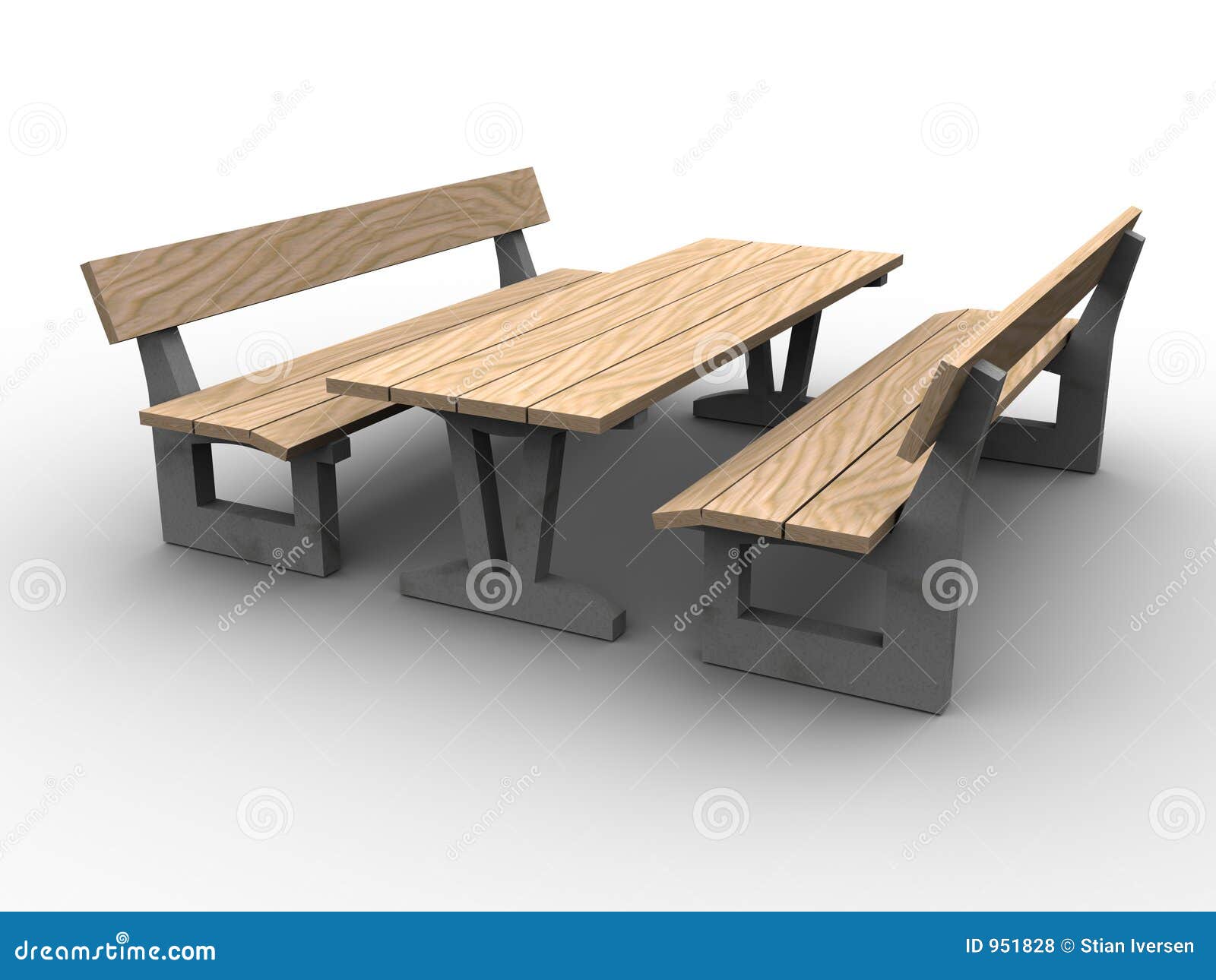 3d Garden Furniture stock illustration. Image of bench 