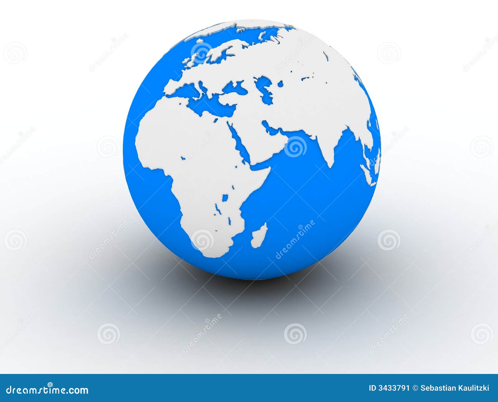3d Globe Stock Illustration Illustration Of Blue World 3433791