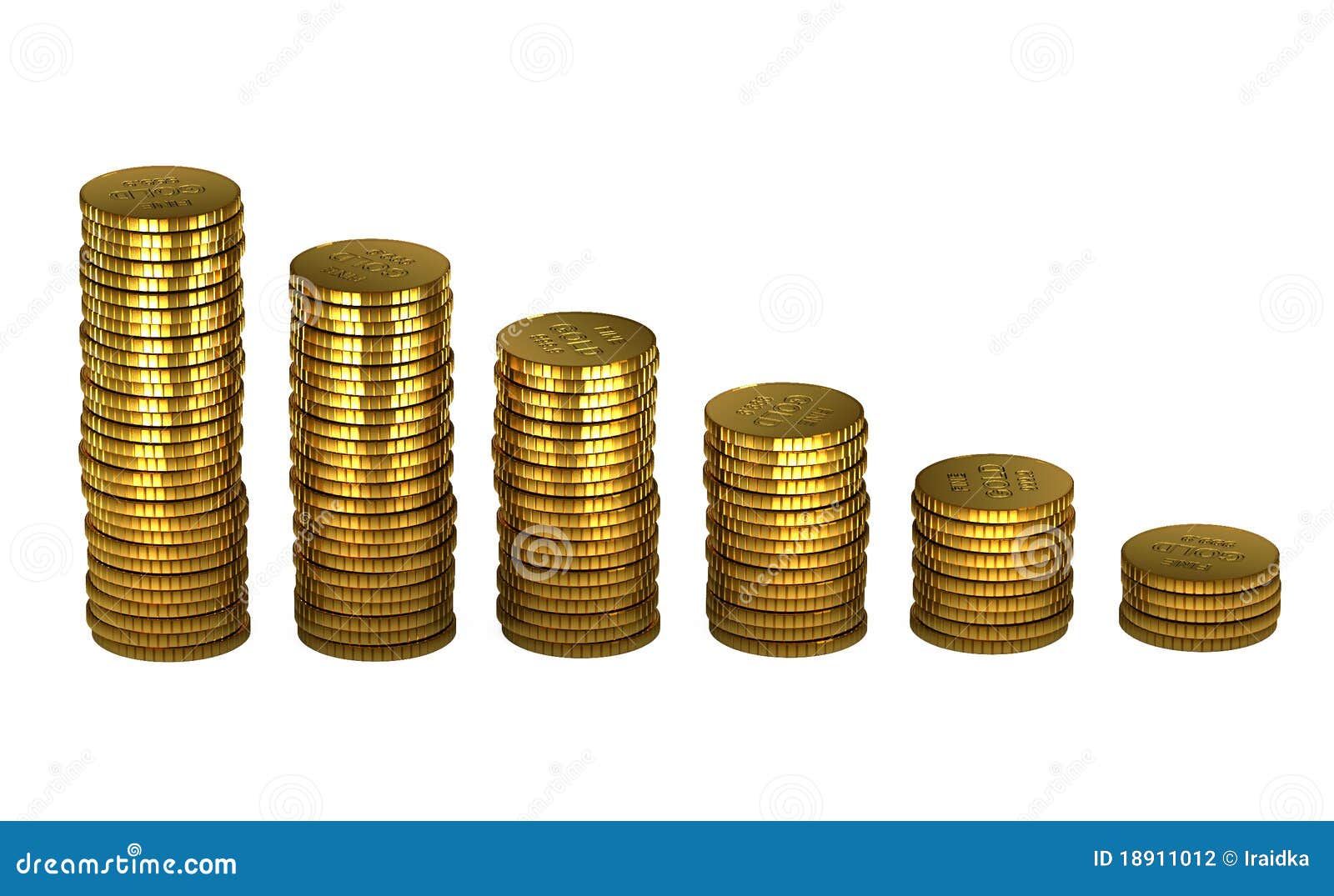 3d gold bars and coins stock illustration. Illustration of bars - 18911012