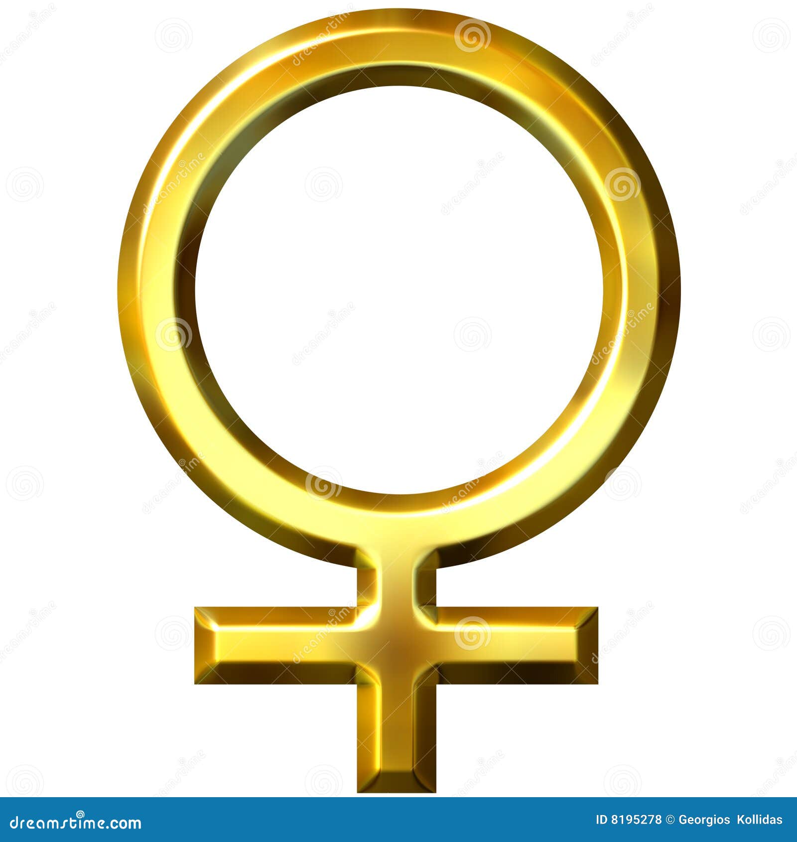 3d Golden Female Symbol Stock Illustration Illustration Of Conceptual 8195278