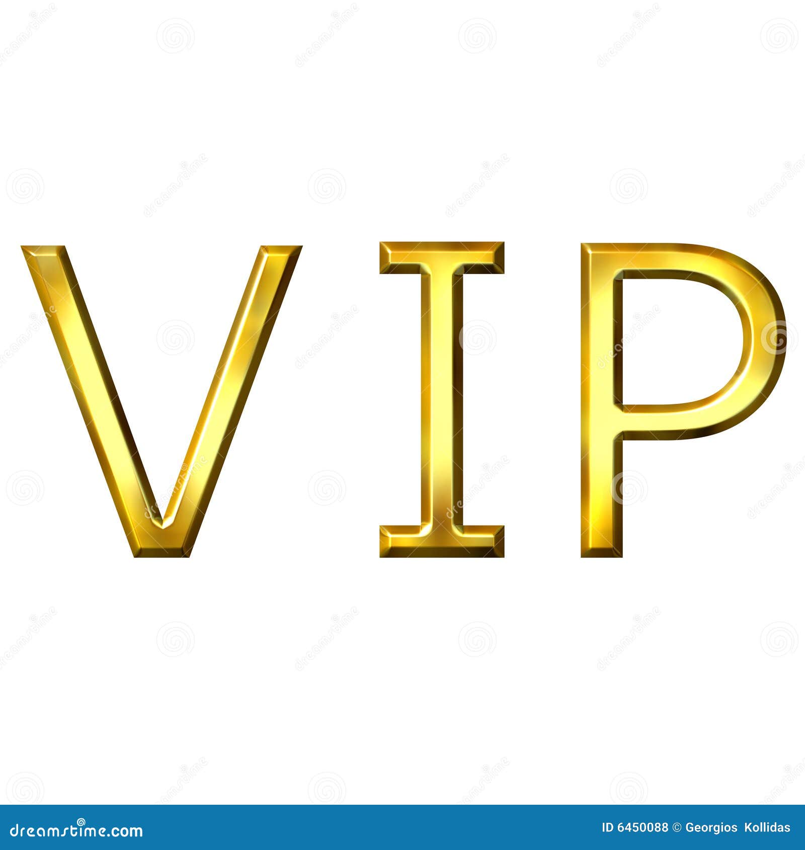 3D Golden VIP stock illustration. Illustration of elegant - 6450088