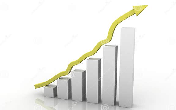 3D GRAPH SHOWING RISE in PROFITS or EARNINGS Stock Illustration ...
