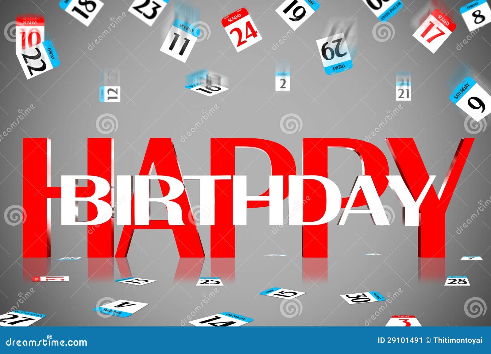 3D Happy Birthday stock illustration. Illustration of birthday - 29101491