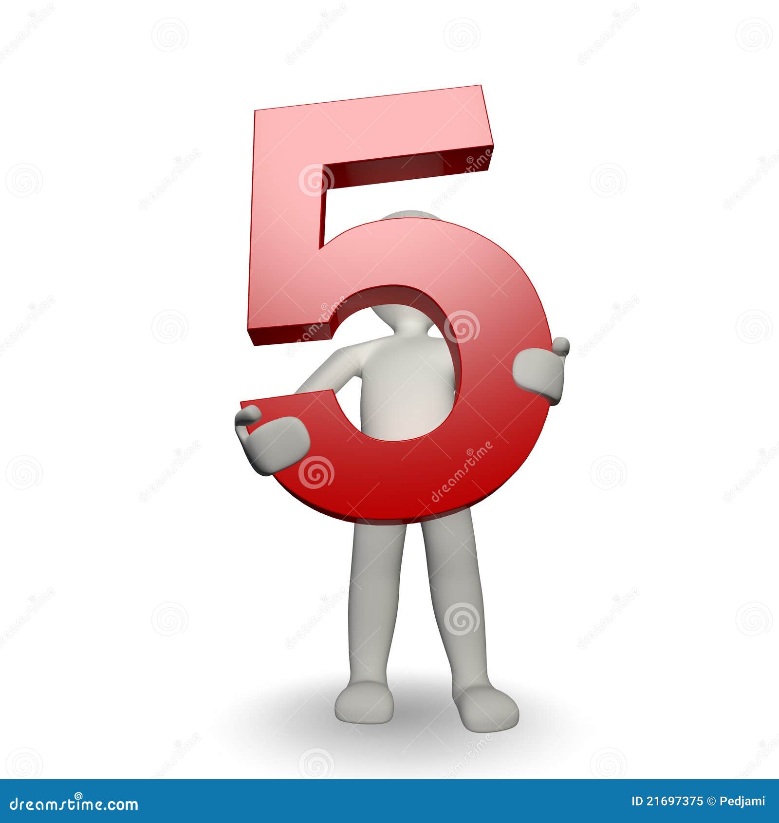 number 5 images red