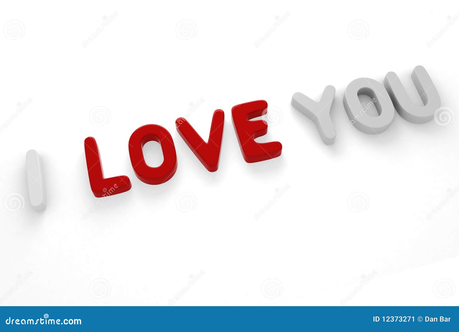 3d I Love You Stock Image Image 12373271