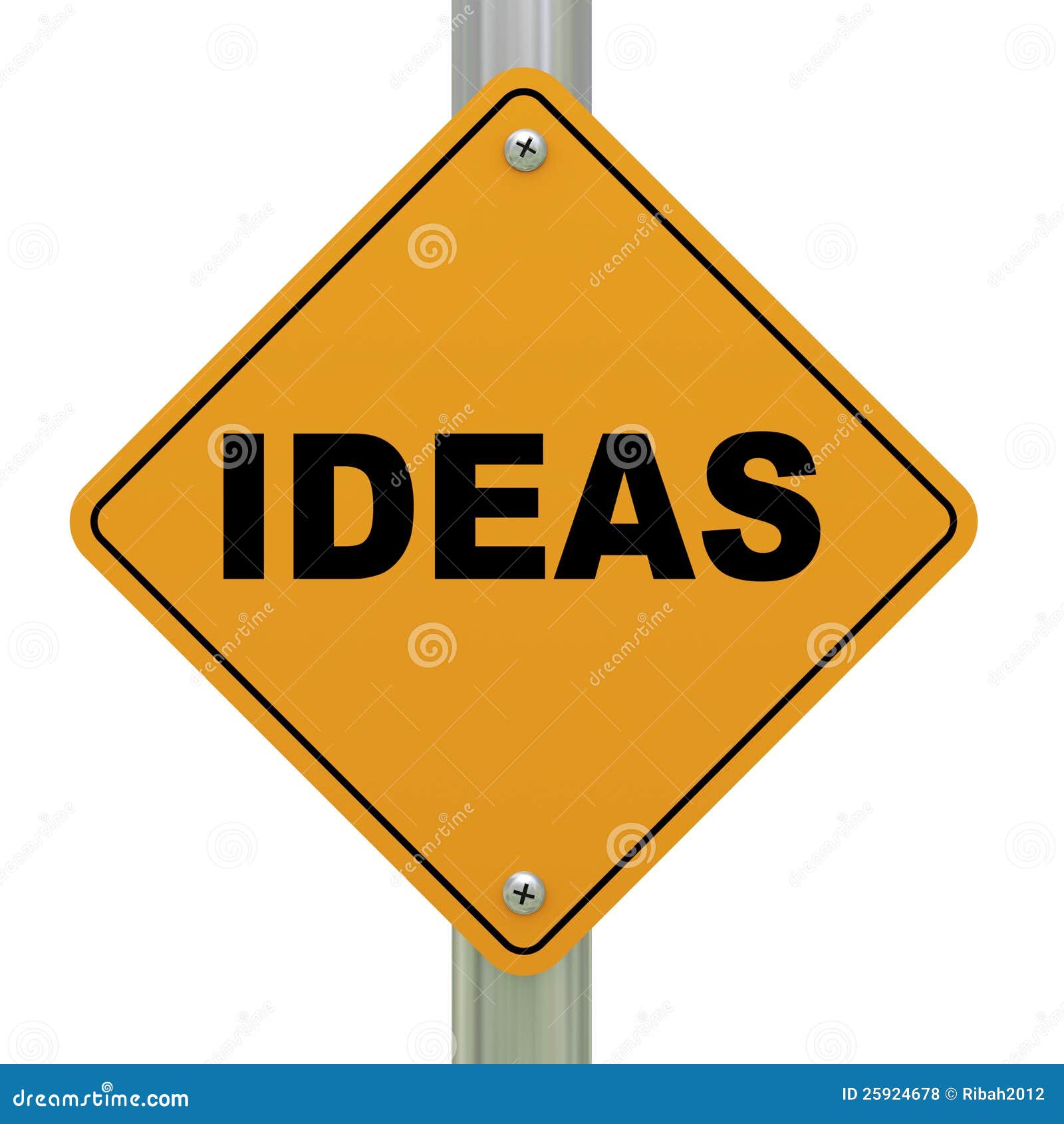 3d ideas road sign stock illustration. Illustration of message 25924678