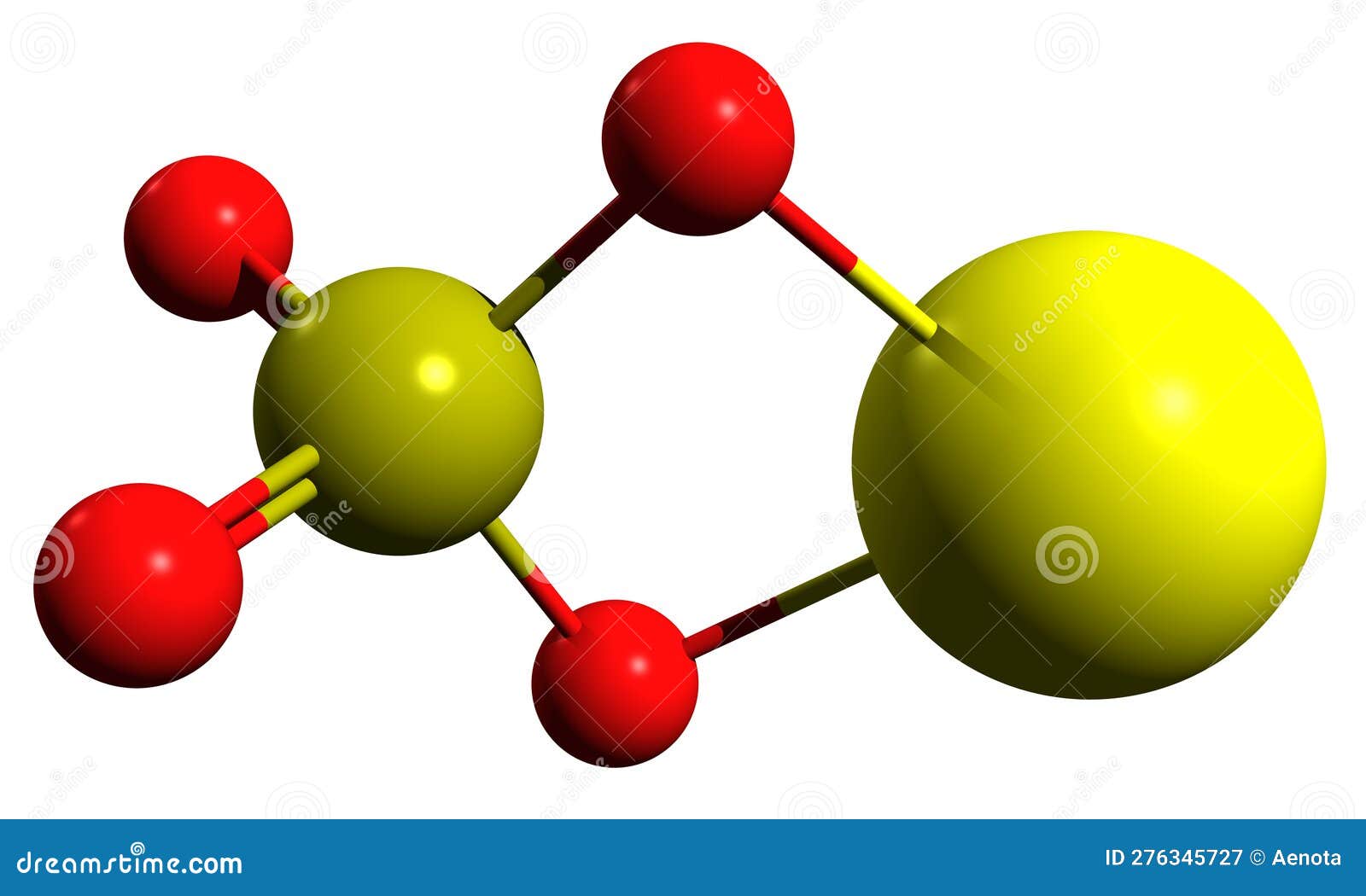 3D Image of Calcium Sulfate Skeletal Formula Stock Illustration