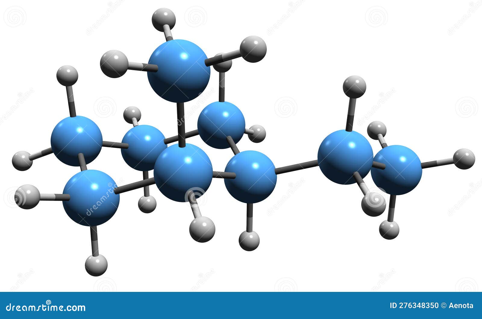3D Image of Ethyl Methylcyclohexane Skeletal Formula Stock Illustration ...