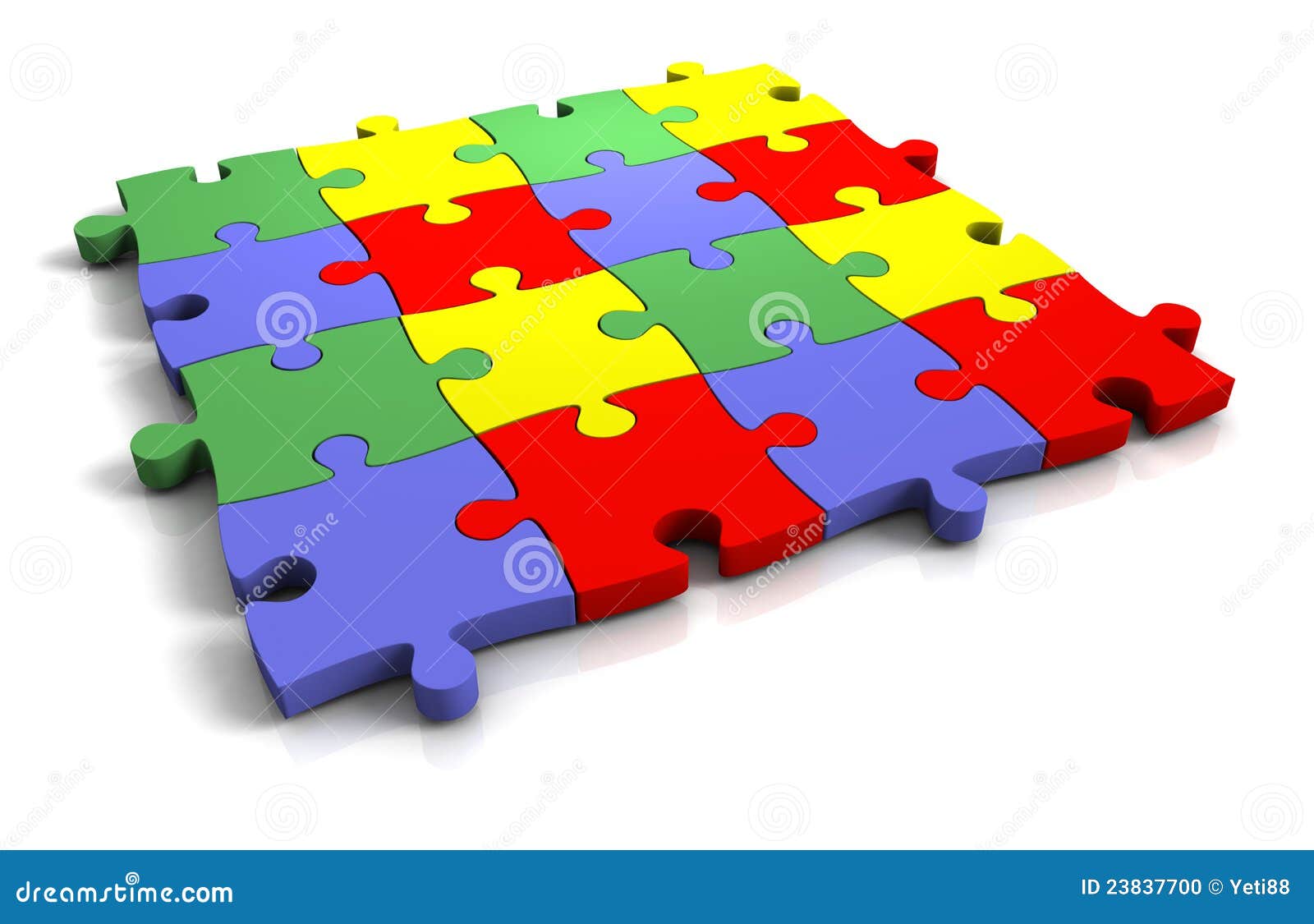 3d jigsaw puzzle stock illustration. Illustration of idea 23837700