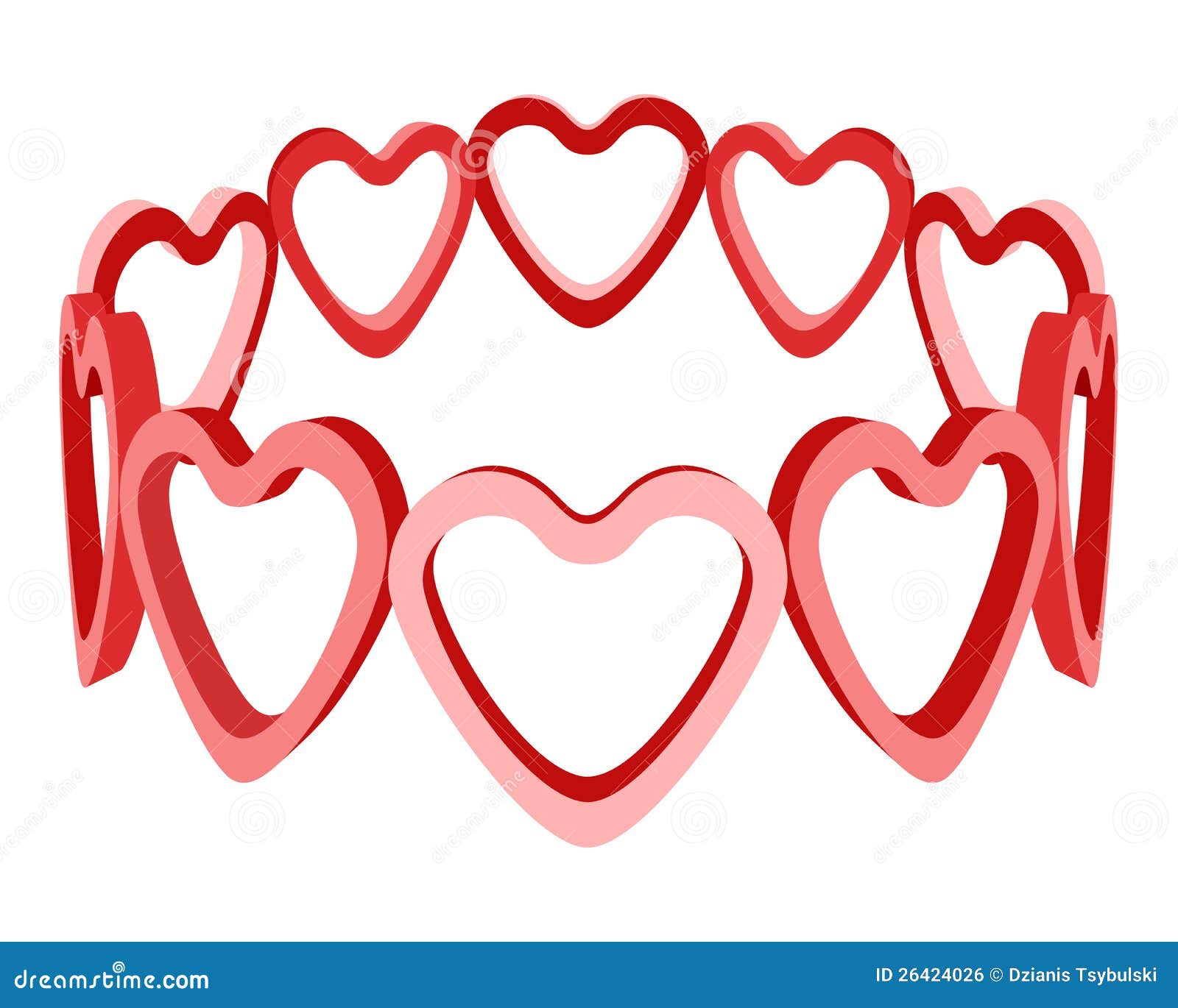 Download 3d Love Heart Crown Isolated Vector Stock Vector ...