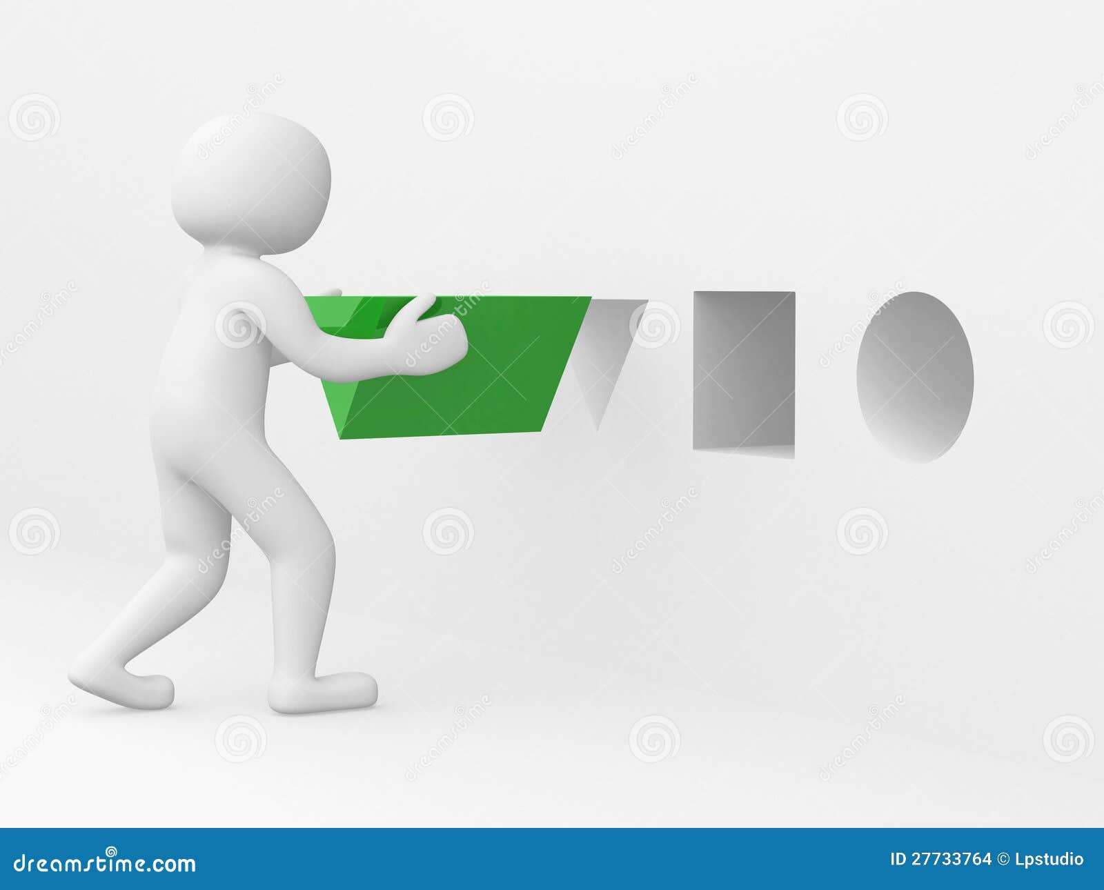 3d Man Analysing Stock Photo, Picture and Royalty Free Image. Image  24488511.