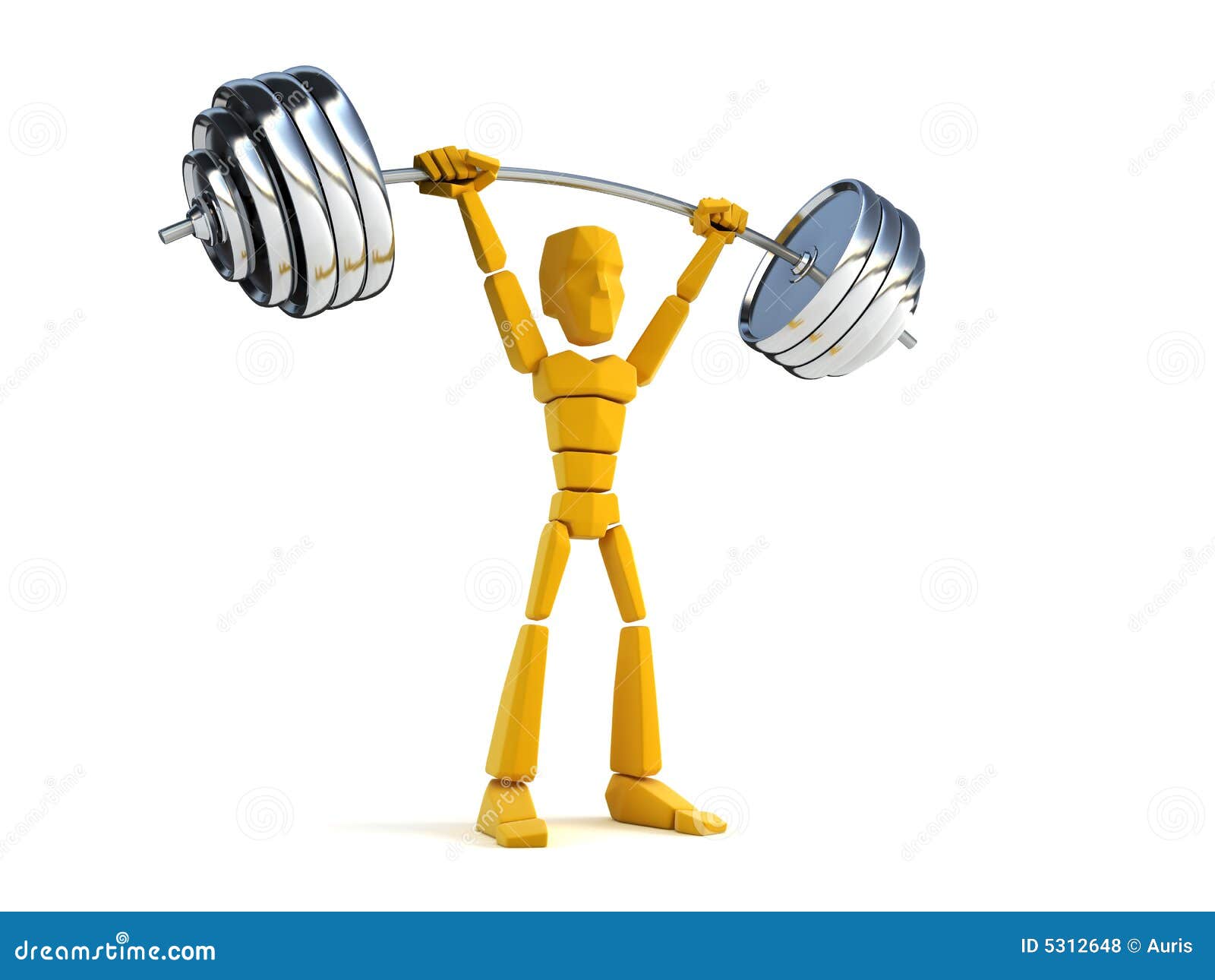 3d man hold heavy weight stock illustration. Illustration of champion