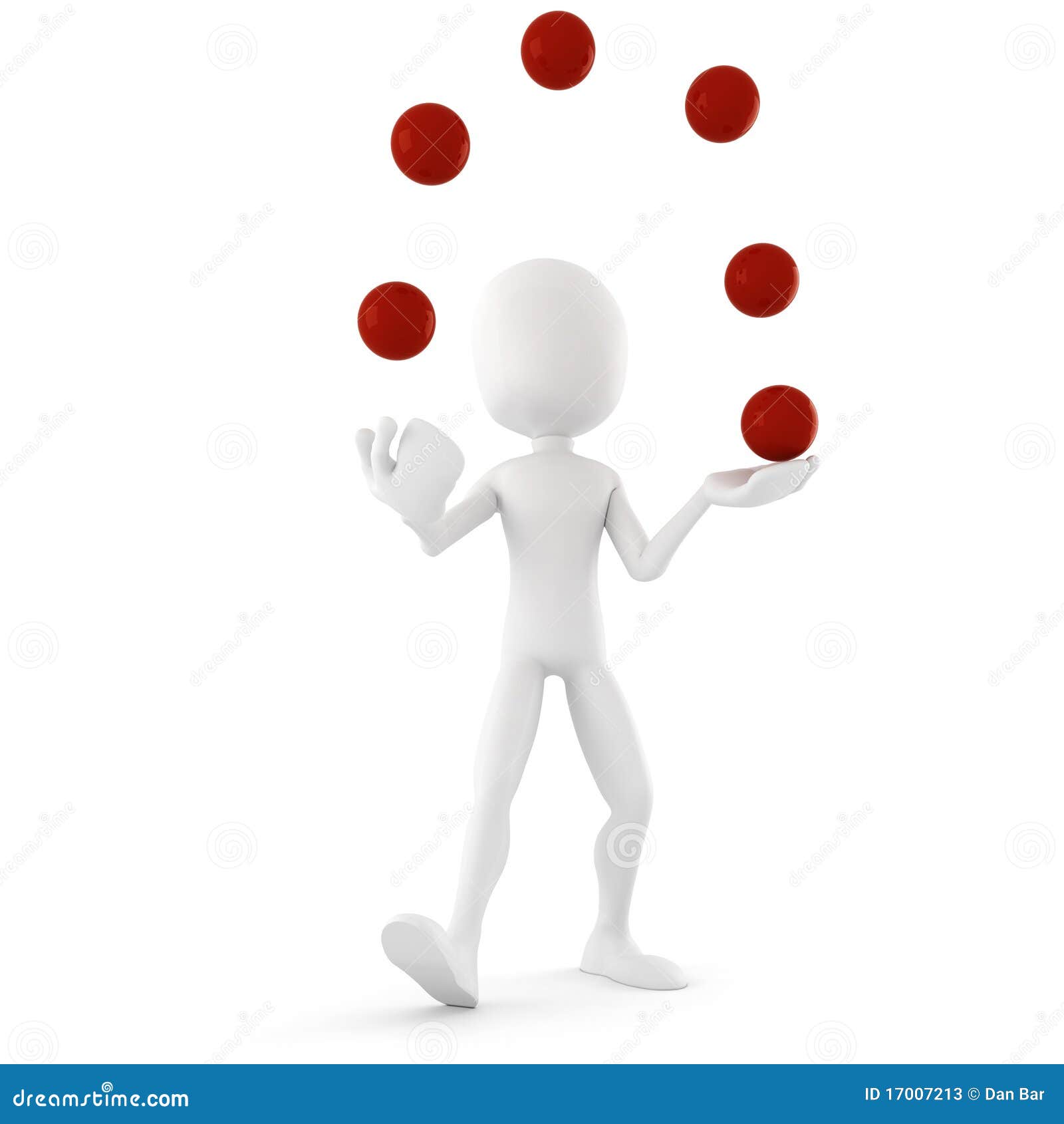 3D Man Jongleur, Entertaining The Crowd Stock Illustration - Illustration Of Game, Happy: 17007213
