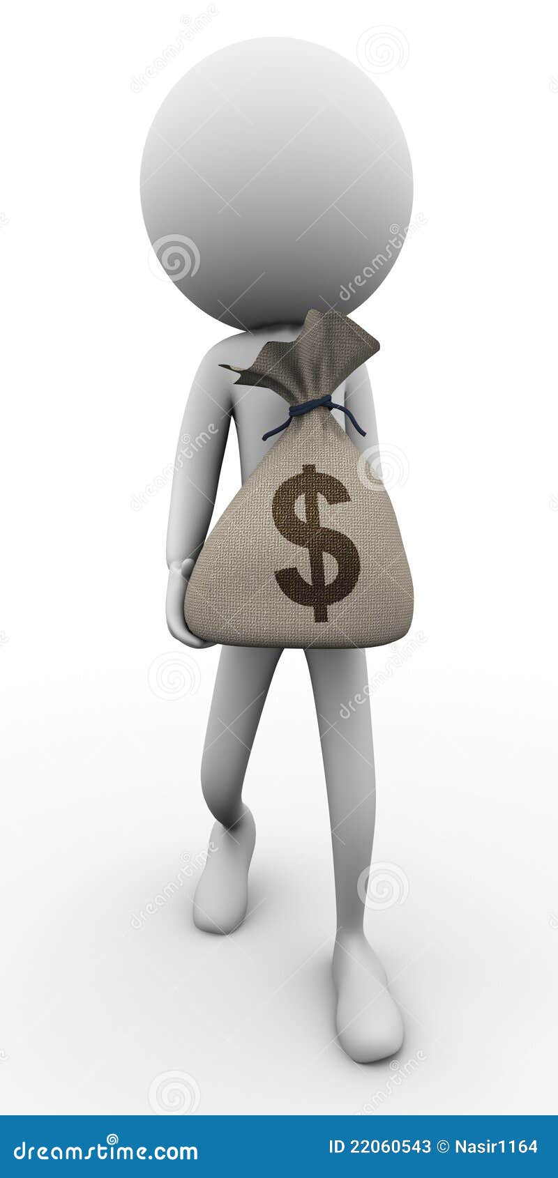 Man Holding Bag Full Of Money Concept Of Stock Footage SBV