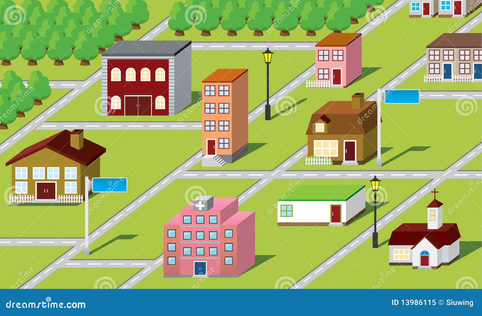 3D Map Cartoon Vector | CartoonDealer.com #13986115