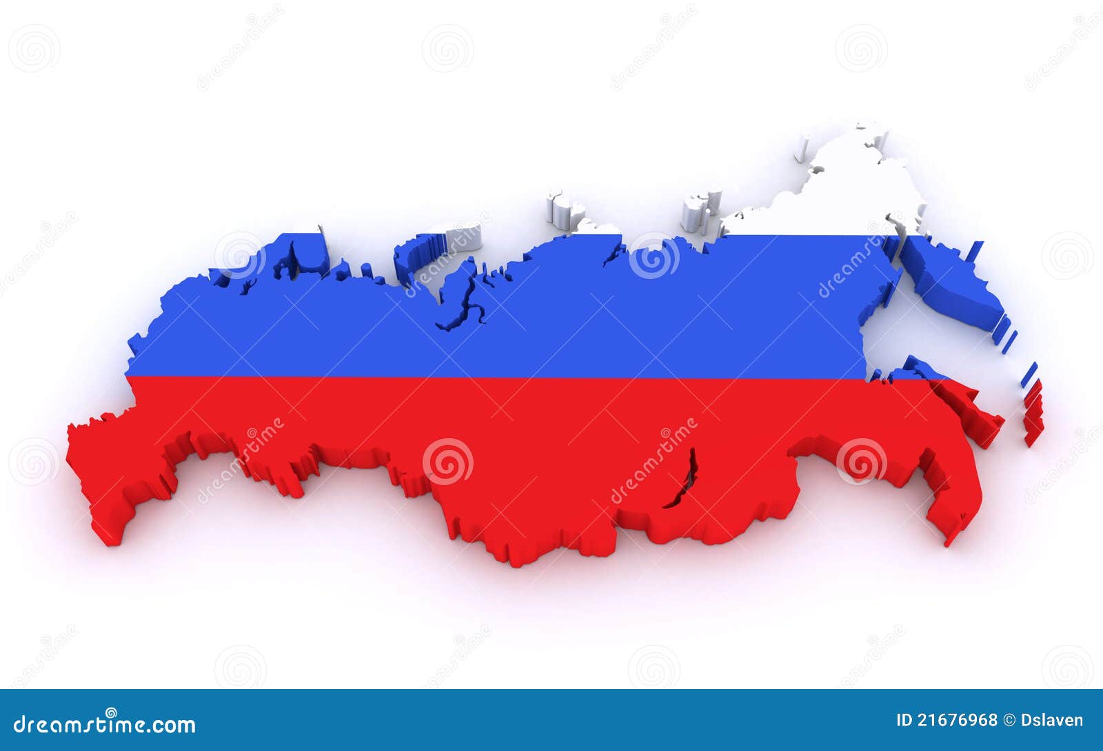 3d map of Russia stock illustration. Illustration of 
