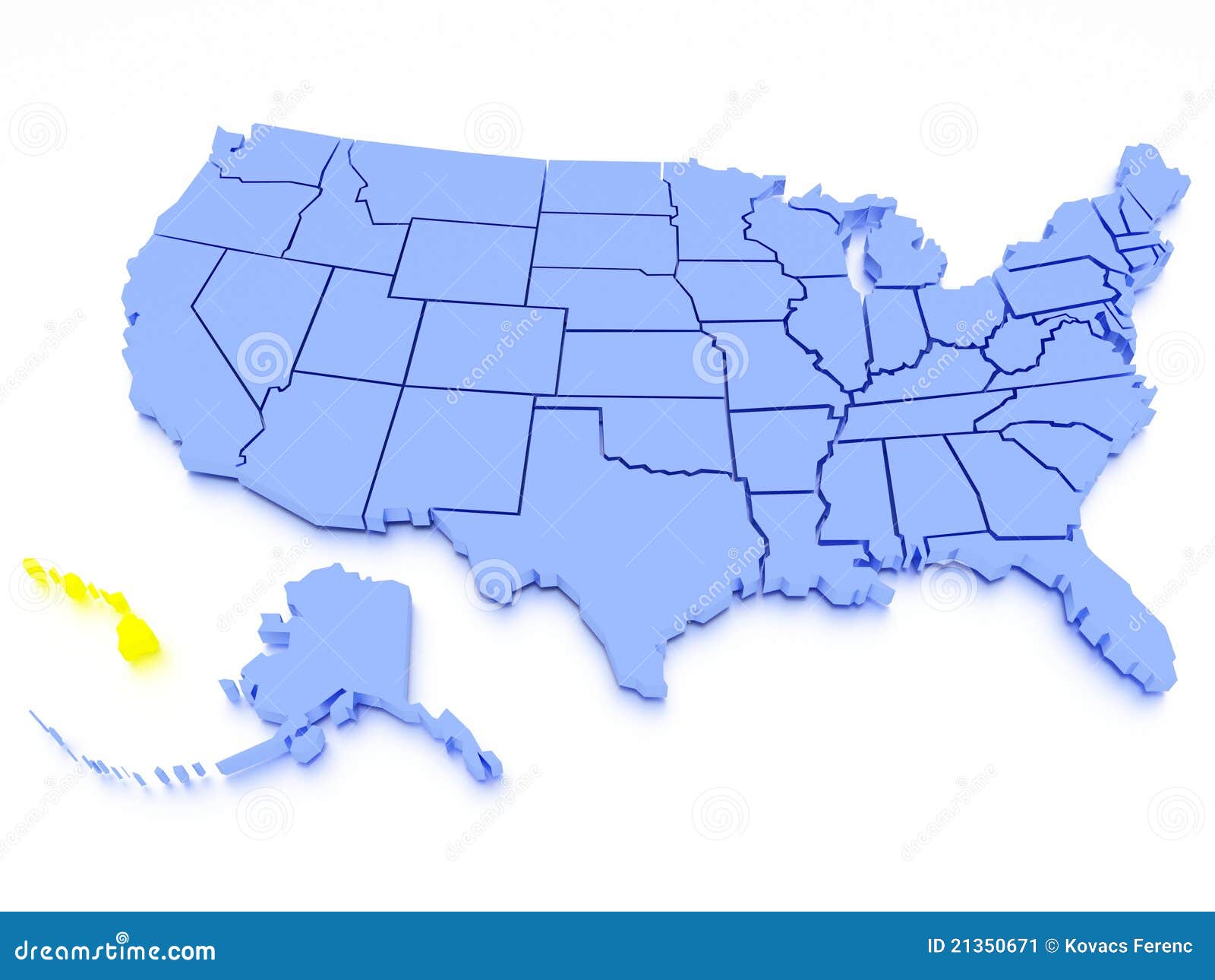 Map Of The United States Stock Illustration Illustration Of