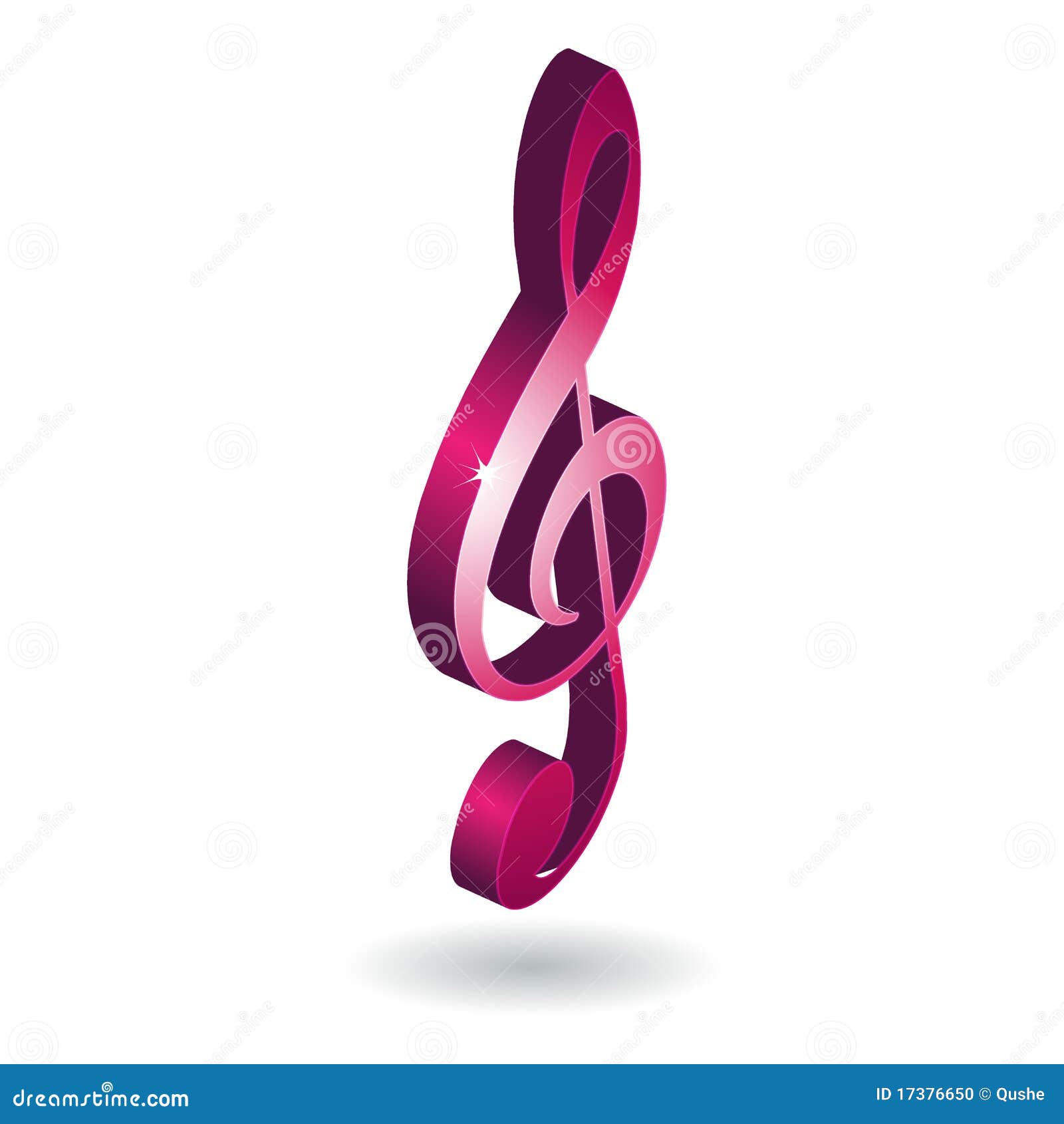 3D Music Note Symbol Stock Photo - Image: 17376650