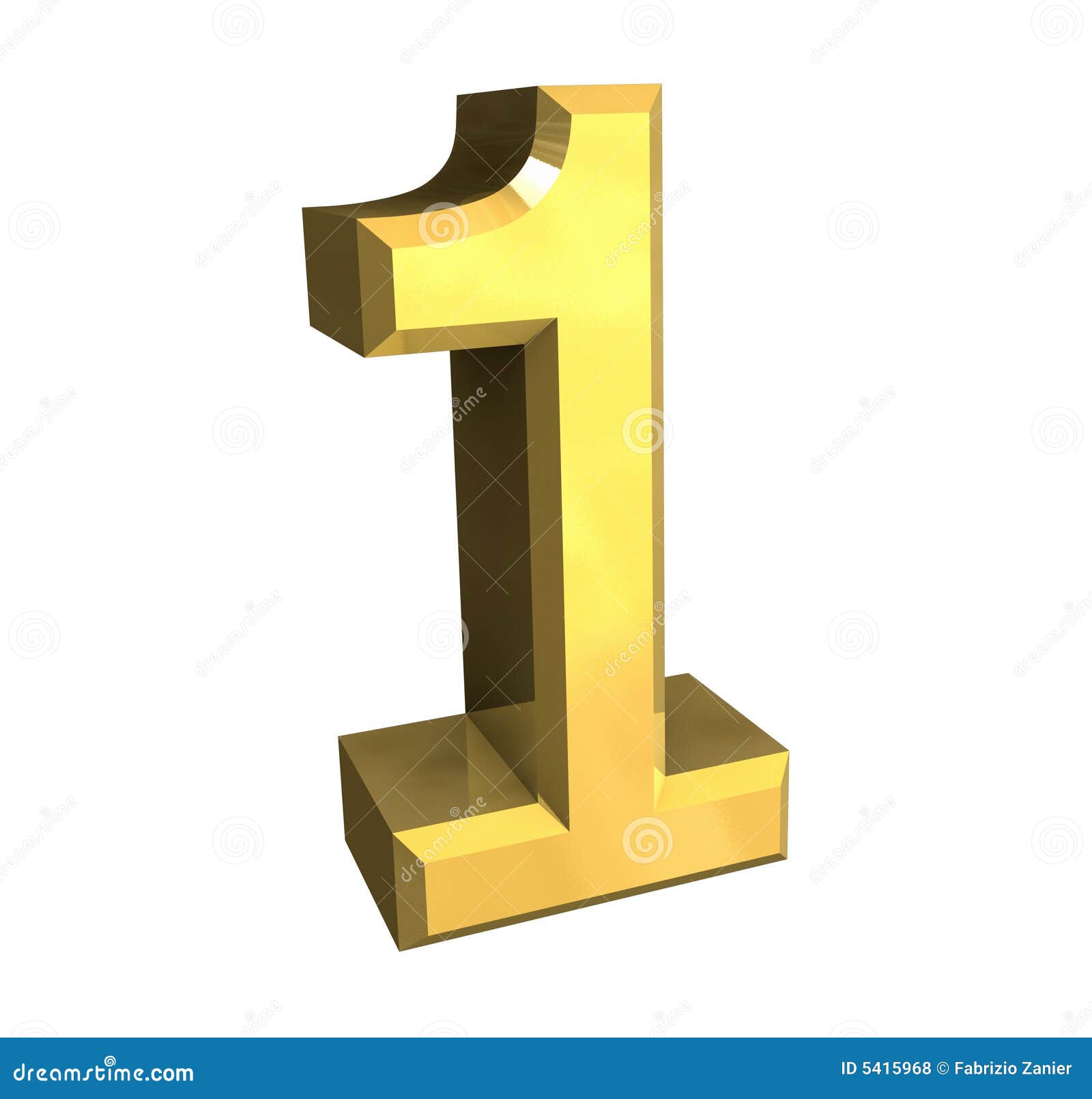 3d number 1 in gold royalty free stock photos image 5415968