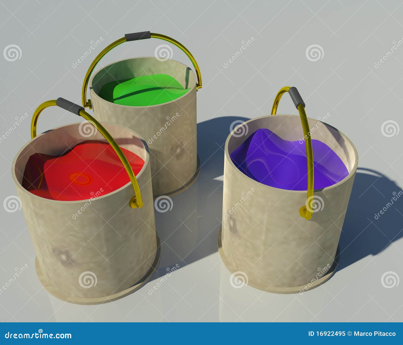 3d paint bucket stock illustration. Illustration of painter 16922495