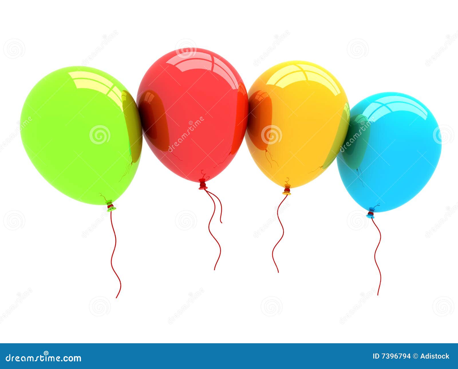 3D Party Balloons stock illustration. Illustration of celebrate 7396794