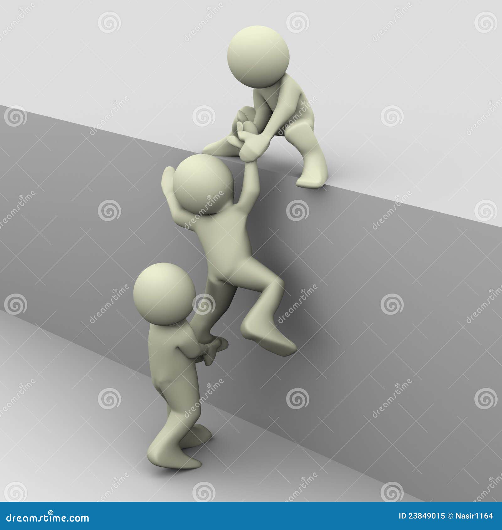 3d people helping stock illustration. Illustration of hold - 23849015