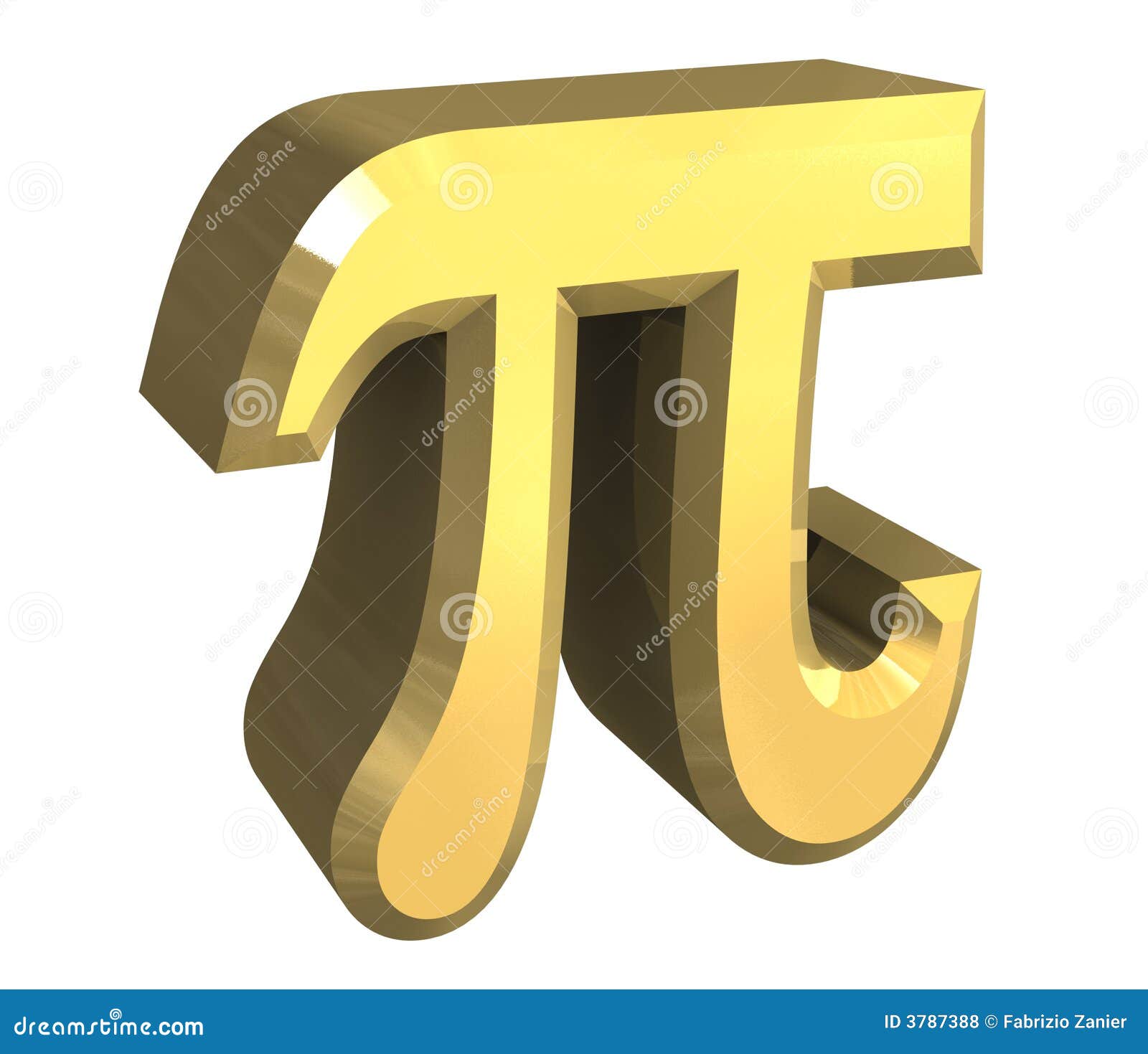 3D Pi symbol in gold stock illustration. Illustration of gold - 3787388