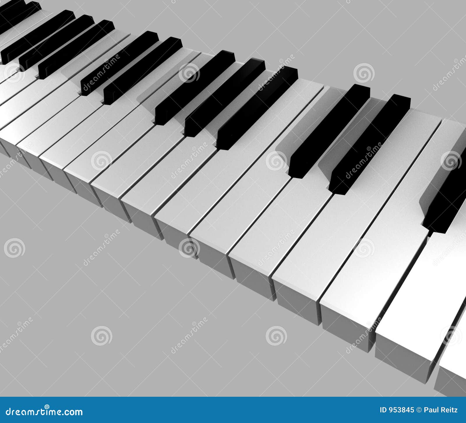 3d Render Of Piano Keys Stock Photo, Picture and Royalty Free