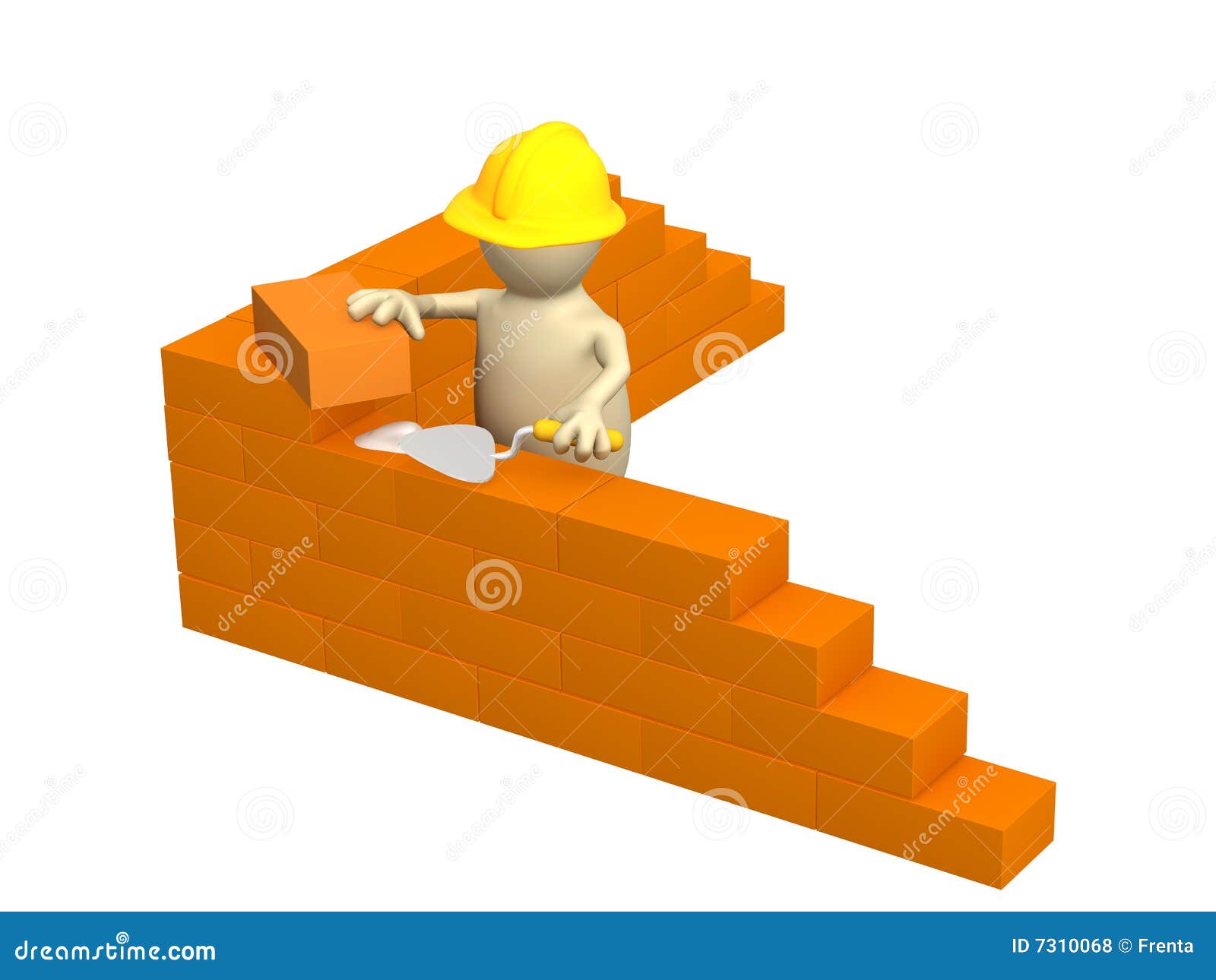 3d puppet builder stock illustration. Illustration of development