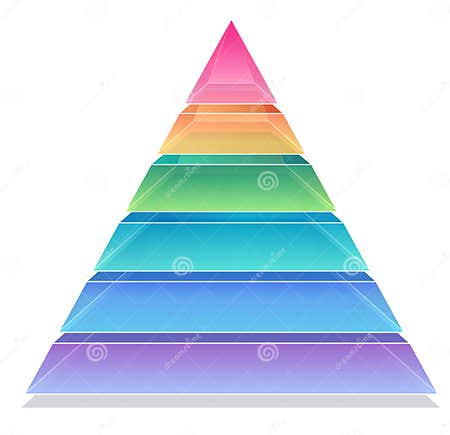 3D Pyramid Chart stock illustration. Illustration of paperweight - 9591869