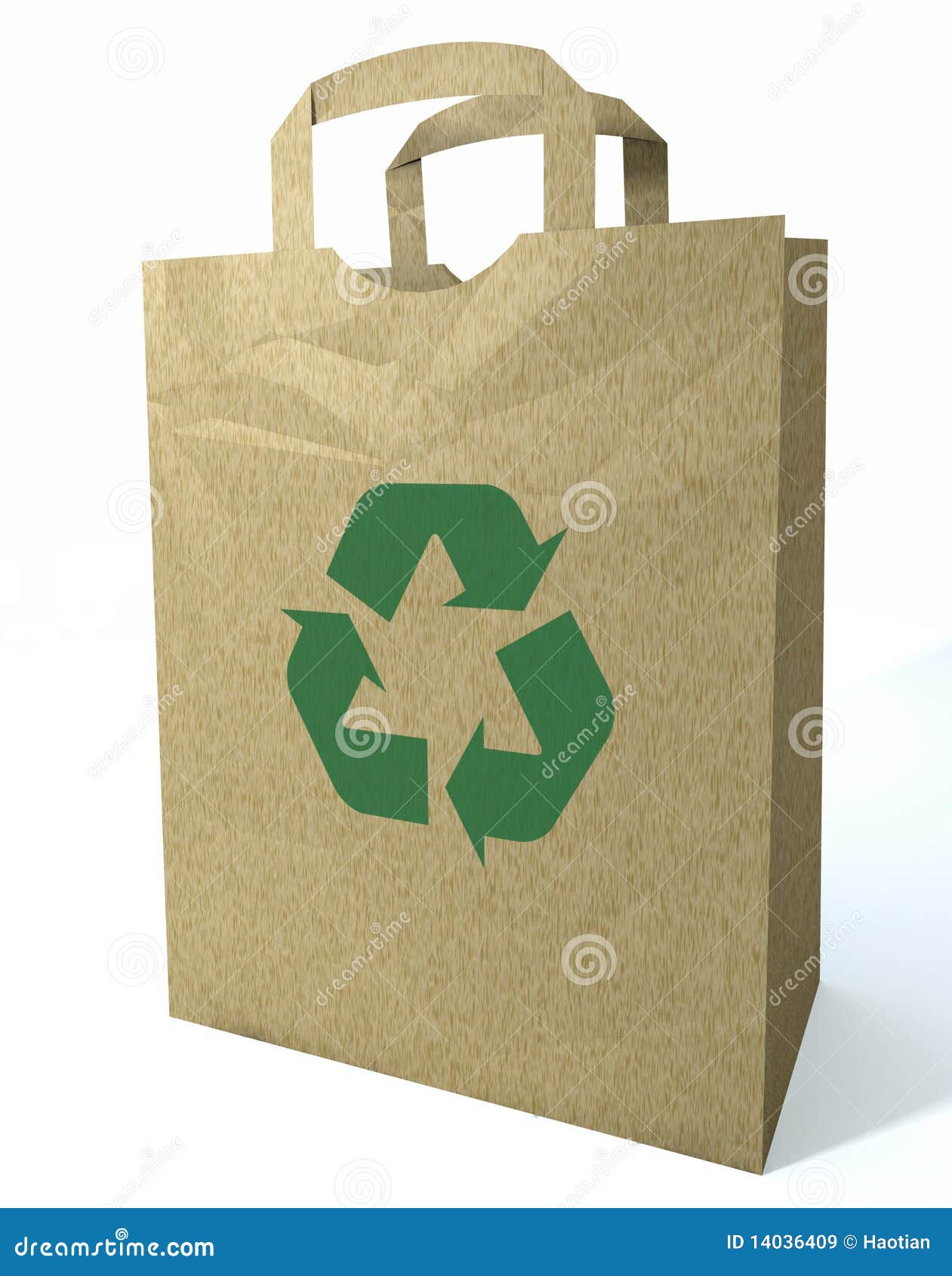 3d Recycled Shopping Bag stock illustration. Illustration of recycle