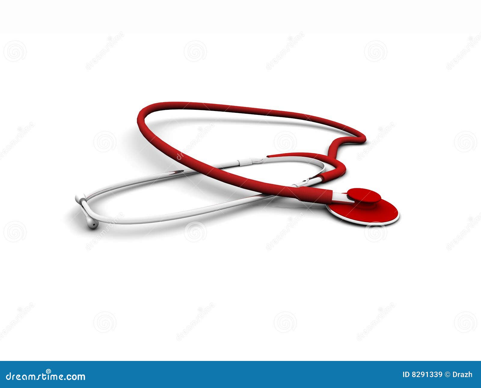 3d red stetoscope