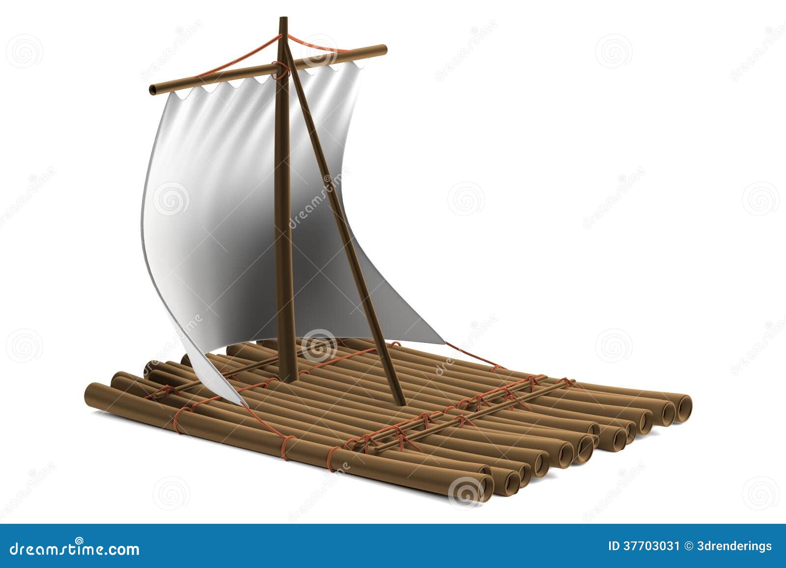 3d render of raft stock illustration. Image of ...