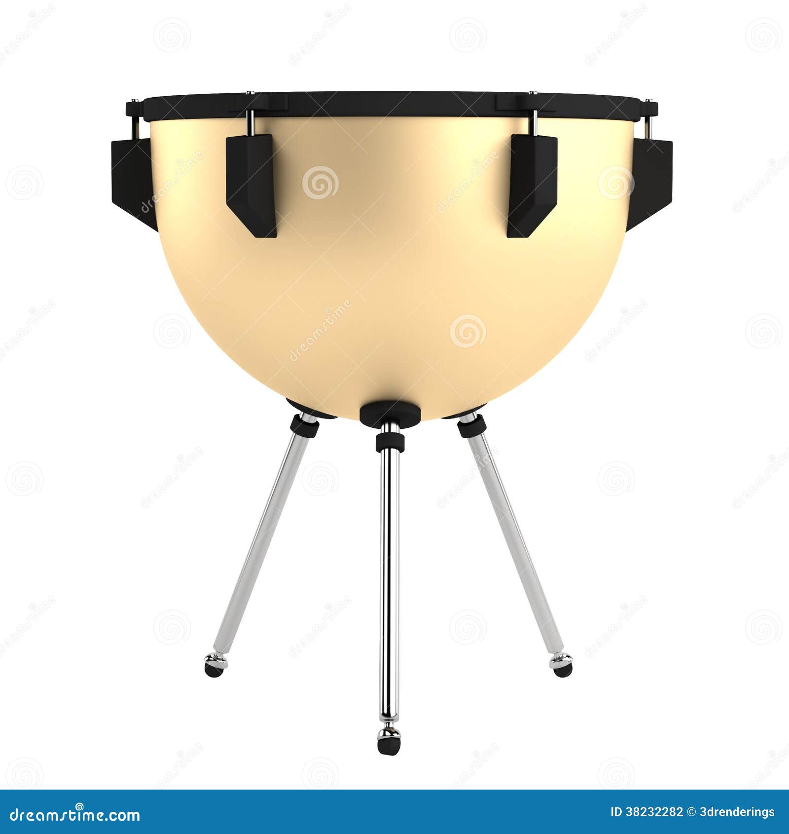 3d render of timpani stock illustration. Illustration of realistic
