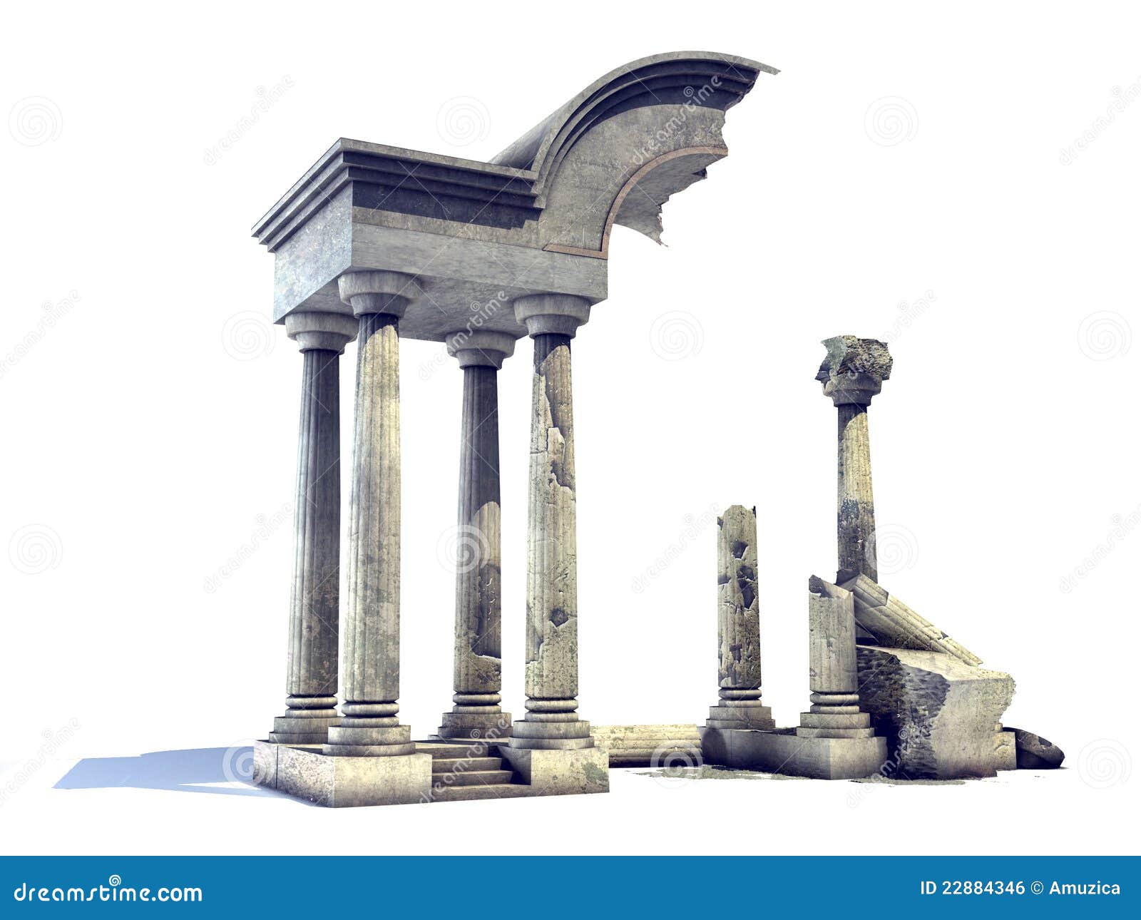 3d rendered ancient temple ruins