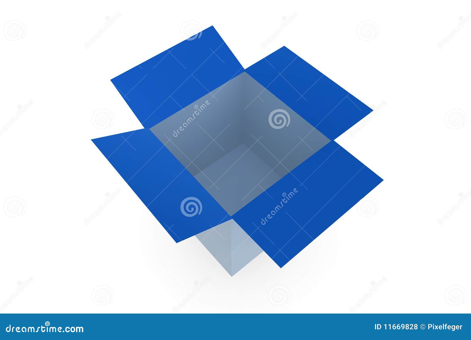 3d rendered box stock illustration. Illustration of empty - 11669828