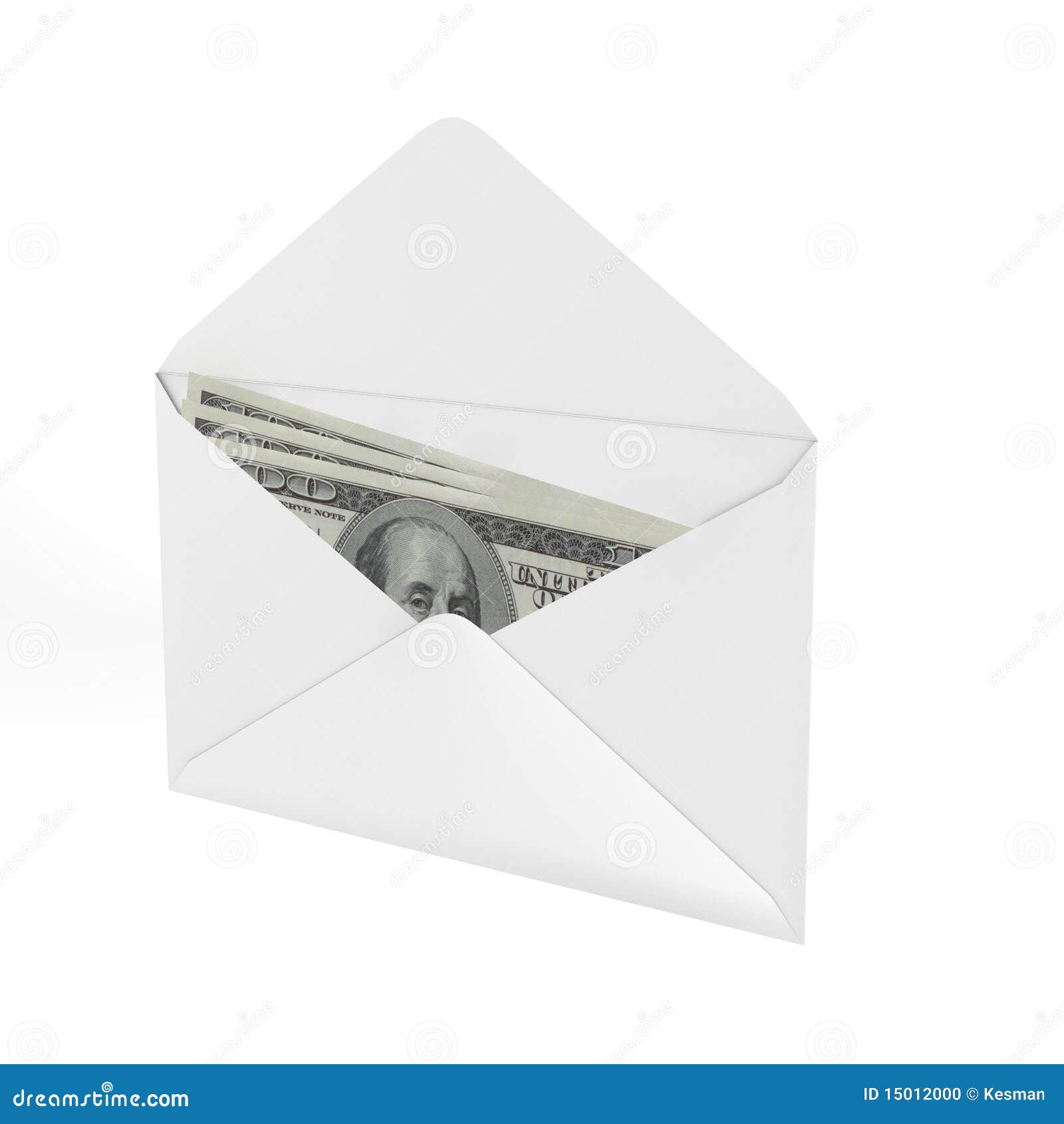 3d Rendered Envelope with a Money. Stock Photo Image of bribing