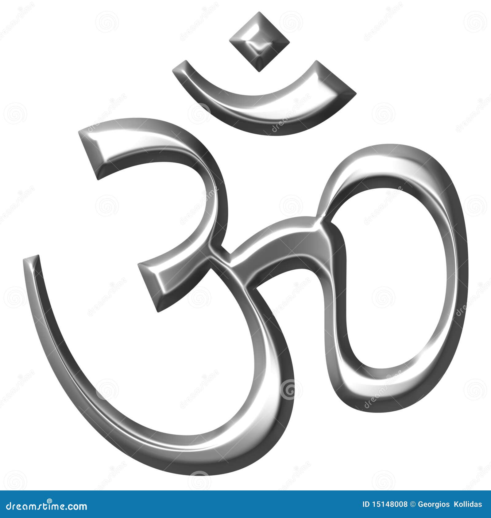 3d silver hinduism 