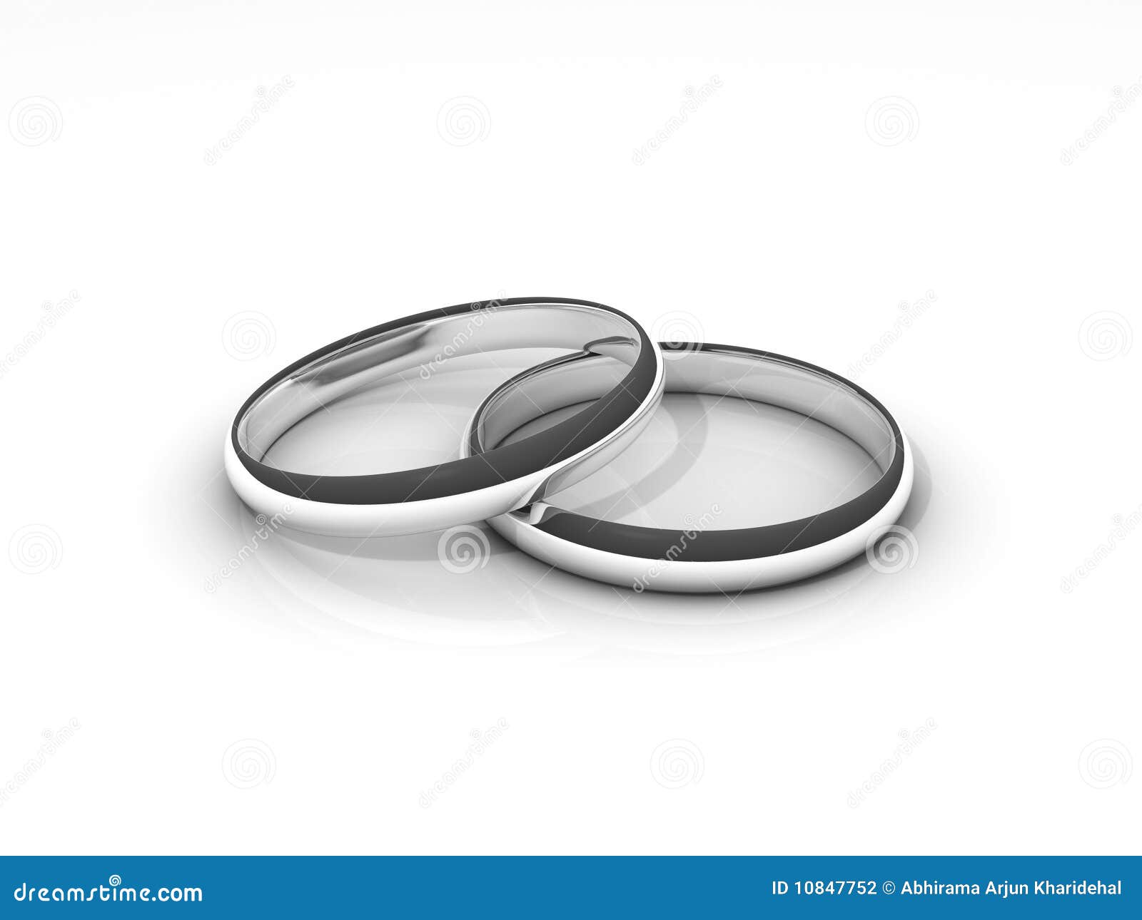 3D Silver  Wedding  Rings  stock illustration Illustration 