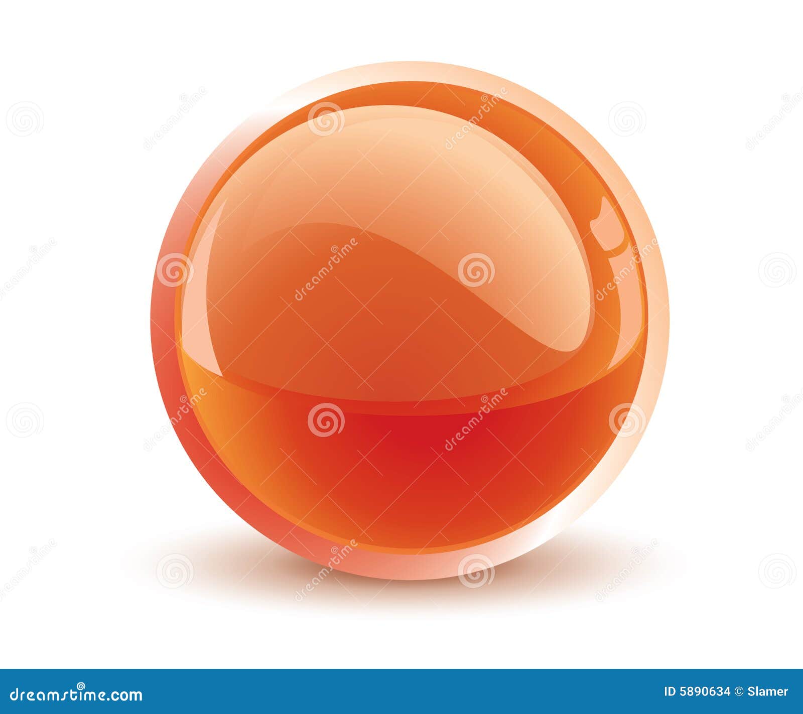 3d  orange sphere