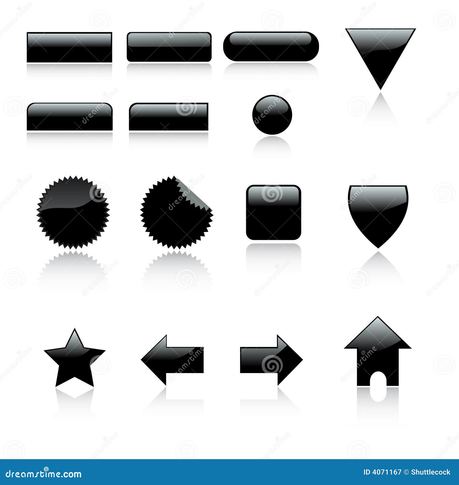Download 3d Web 2 Icons Set With Reflec Stock Vector - Illustration ...