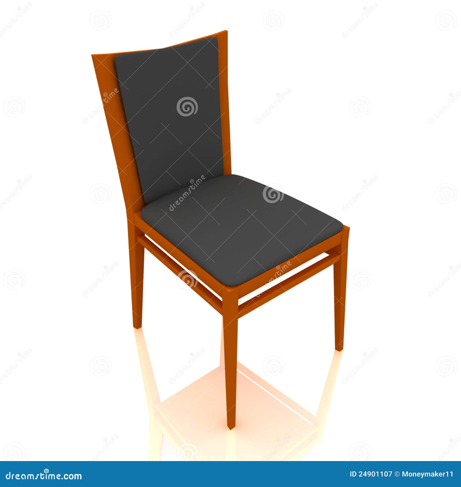 3d wooden chair stock illustration. Illustration of household - 24901107, image size:1600x1690