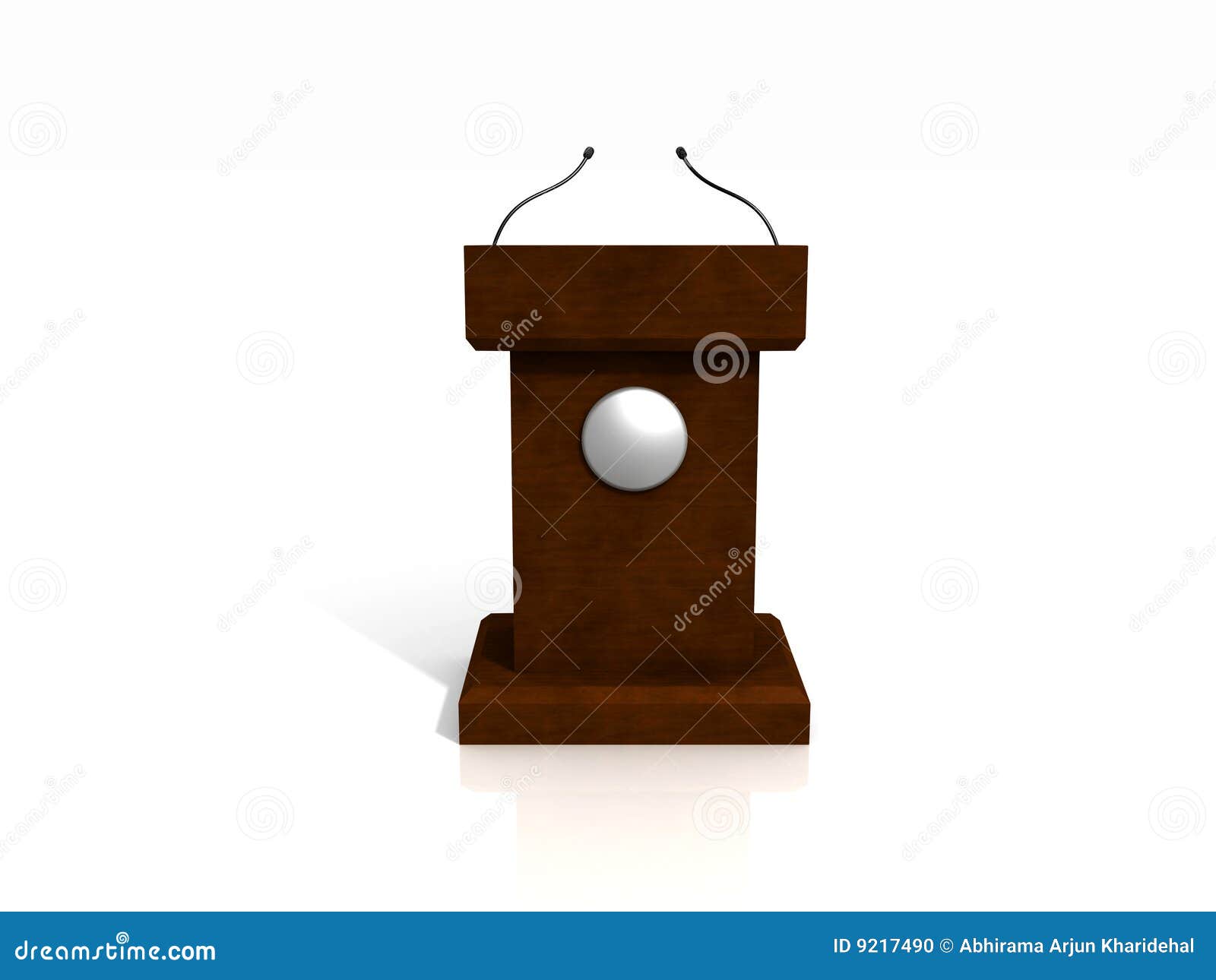 3D Wooden Podium Stock Photo - Image: 9217490