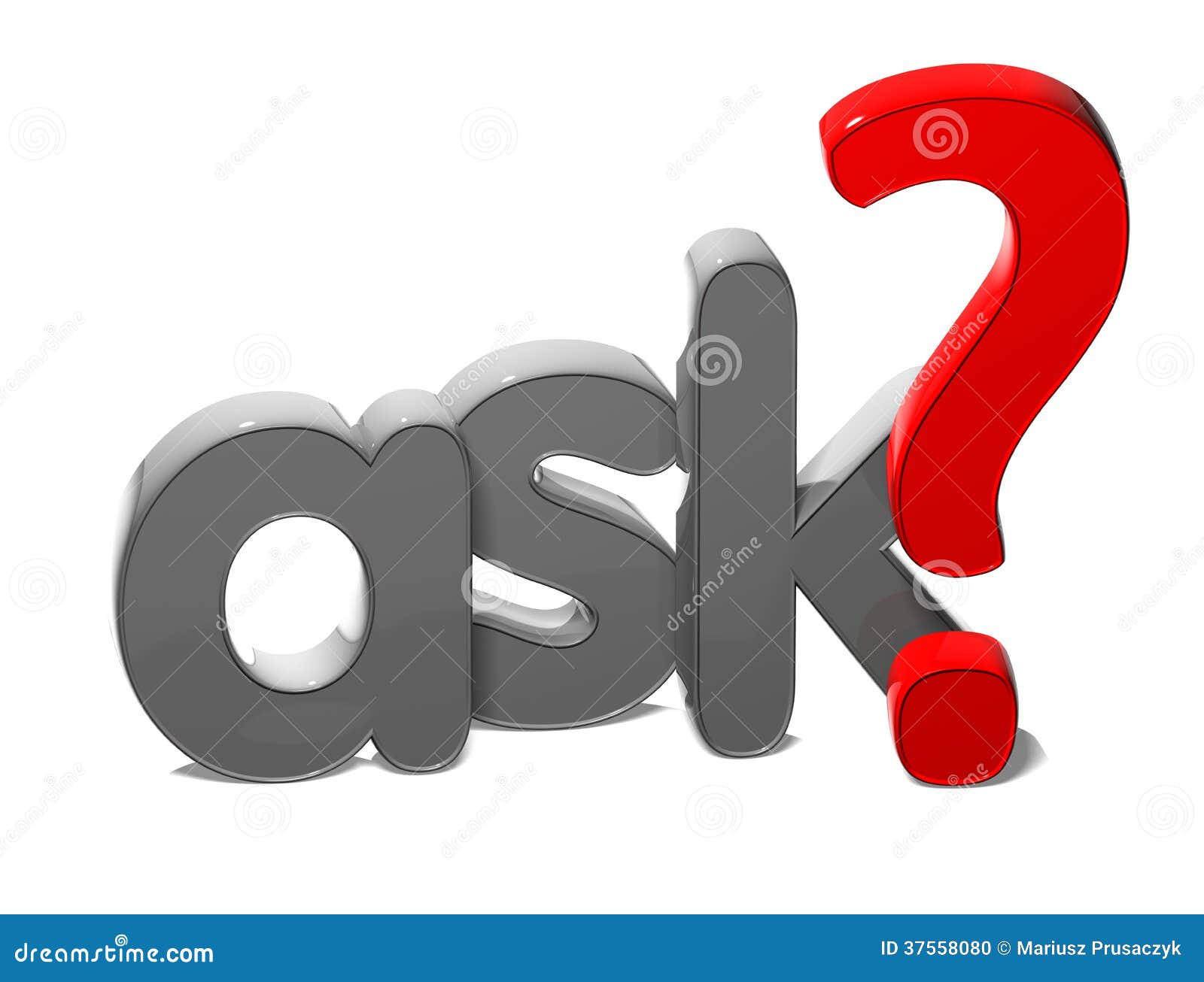 3d word ask on white background